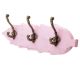 Pink Antique Small Wall Wooden Iron Hooks